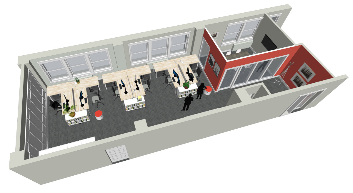 SketchUp model of ARG’s new office space, March 2016.